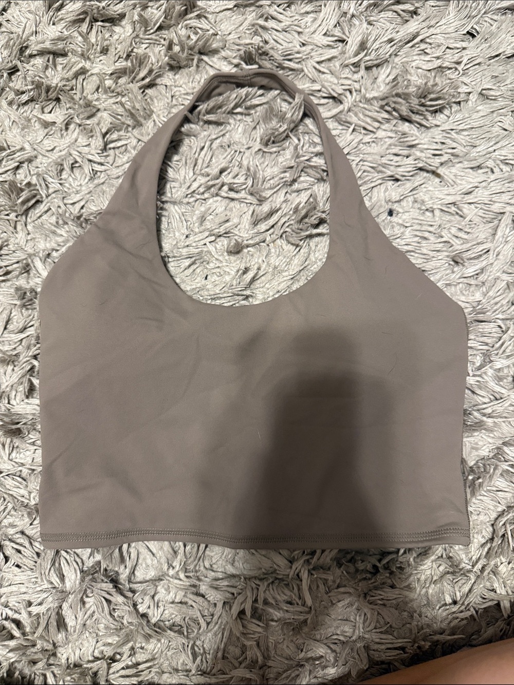Garage Taupe Halter Crop Top